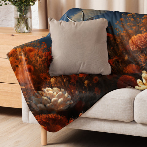 Gazelle Spirit Animal Sherpa Blanket