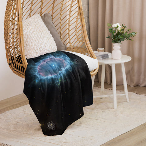 Blue Snowball Nebula Dreams Fluffy Blanket