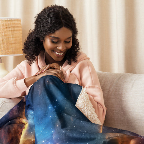 Seagull Nebula Dreams Fluffy Blanket