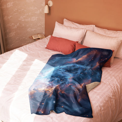 Thors Helmet Nebula Dreams Fluffy Blanket