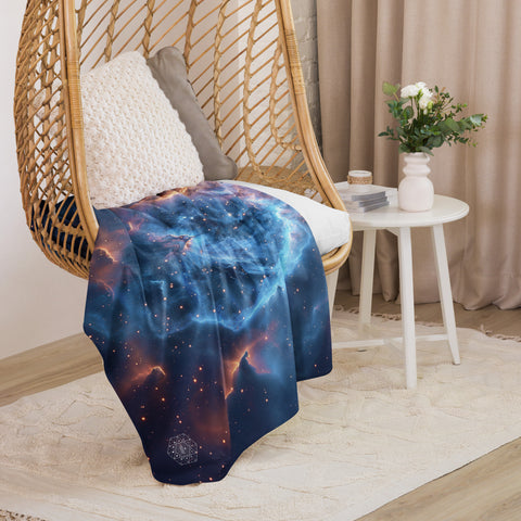 Thors Helmet Nebula Dreams Fluffy Blanket
