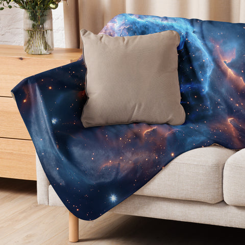 Thors Helmet Nebula Dreams Fluffy Blanket