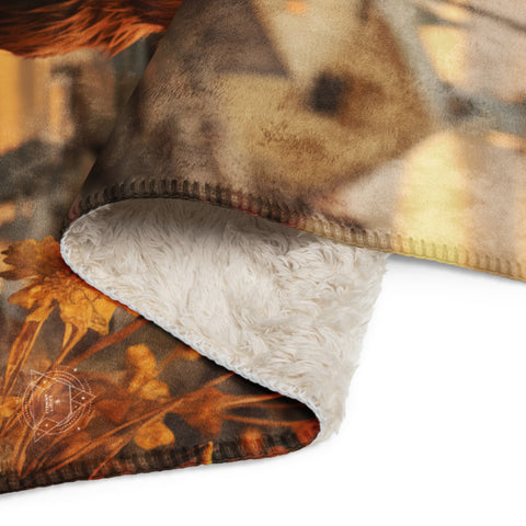 Beaver Spirit Animal Sherpa Blanket