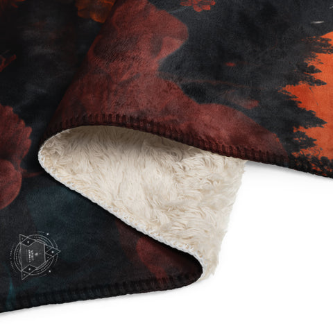 Buffalo Spirit Animal Sherpa Blanket