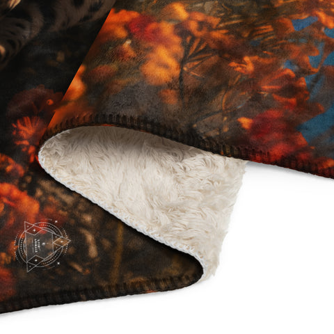Cheetah Spirit Animal Sherpa Blanket