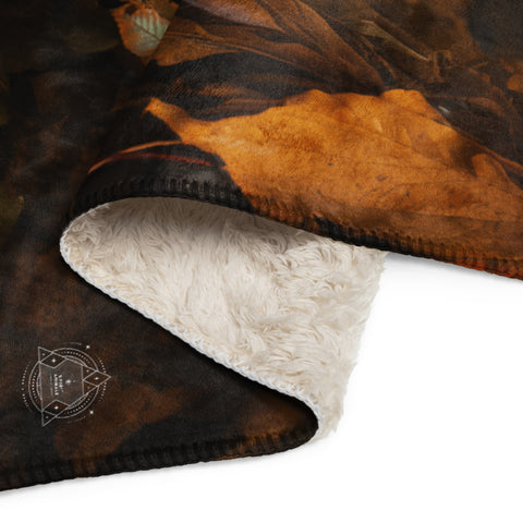 Chimpanzee Spirit Animal Sherpa Blanket