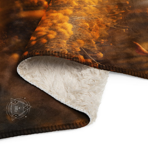 Coyote Spirit Animal Sherpa blanket