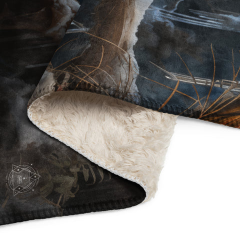 Emperor Penguin Spirit Animal Sherpa Blanket