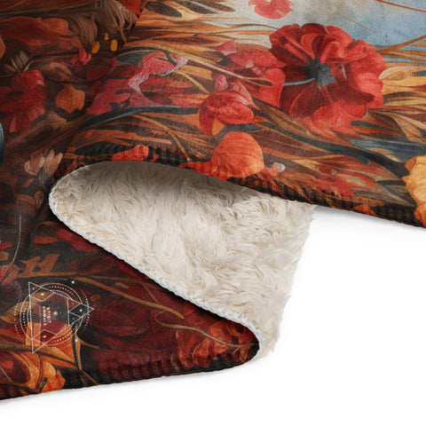 Giraffe Spirit Animal Sherpa Blanket