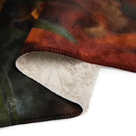 Lizard Spirit Animal Sherpa Blanket