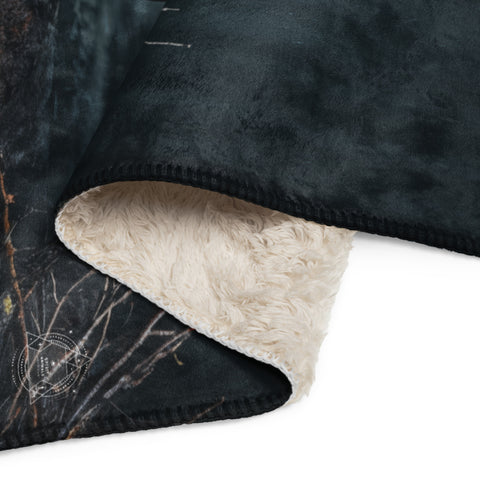 Moose Spirit Animal Sherpa Blanket