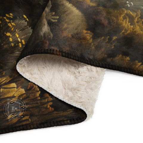 Orca Whale Spirit Animal Sherpa Blanket