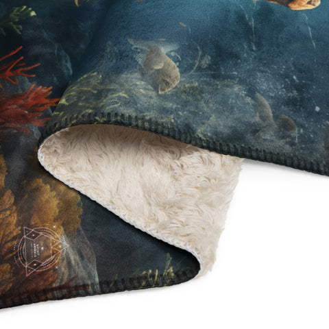 Whale Spirit Animal Sherpa Blanket