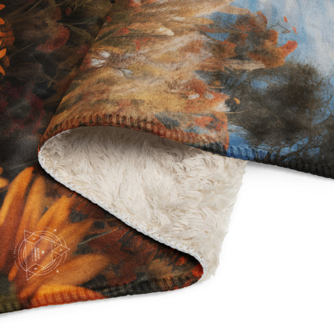 Zebra Spirit Animal Sherpa Blanket