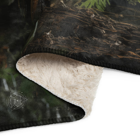 Alligator Spirit Animal Sherpa Blanket