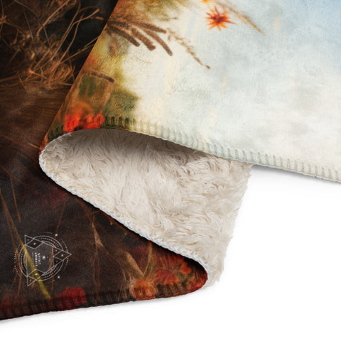 Rooster Spirit Animal Sherpa Blanket