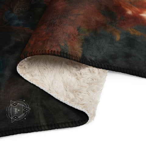 Seahorse Spirit Animal Sherpa blanket