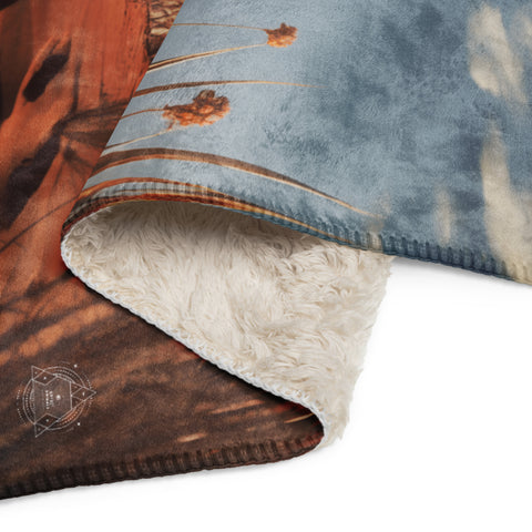 Arabian Oryx Spirit Animal Sherpa Blanket