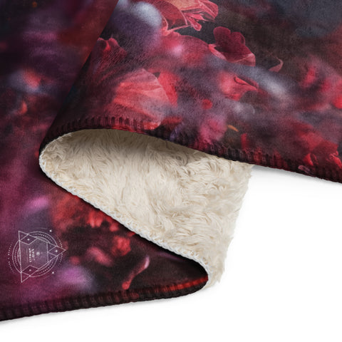 Flamingo Spirit Animal Sherpa Blanket