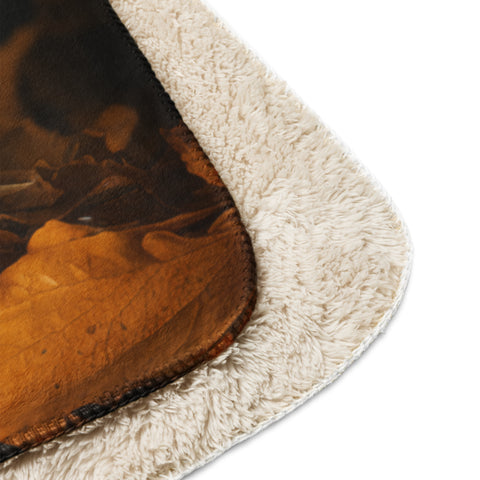 Chimpanzee Spirit Animal Sherpa Blanket