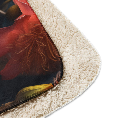 Dragonfly Spirit Animal Sherpa Blanket