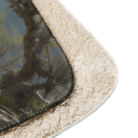 Mountain Goat Spirit Animal Sherpa Blanket