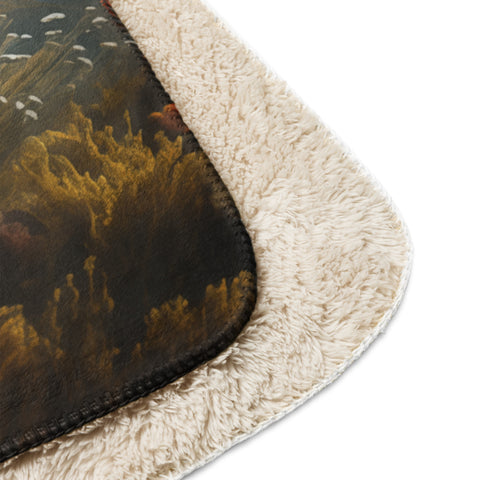 Orca Whale Spirit Animal Sherpa Blanket