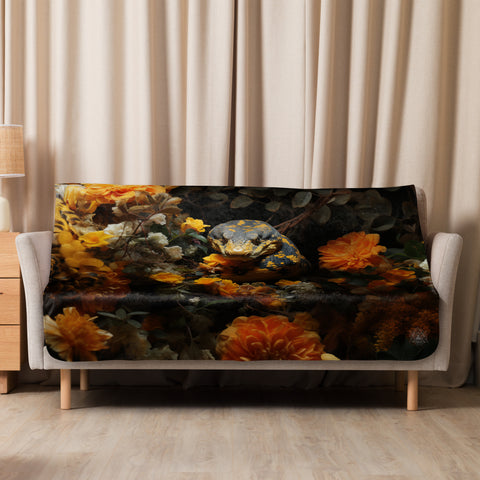 Anaconda Spirit Animal Sherpa Blanket