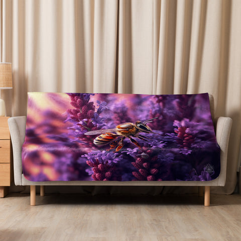 Bee Spirit Animal Sherpa Blanket