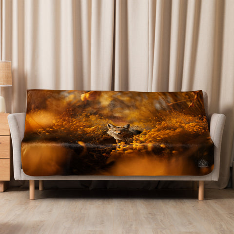 Coyote Spirit Animal Sherpa blanket