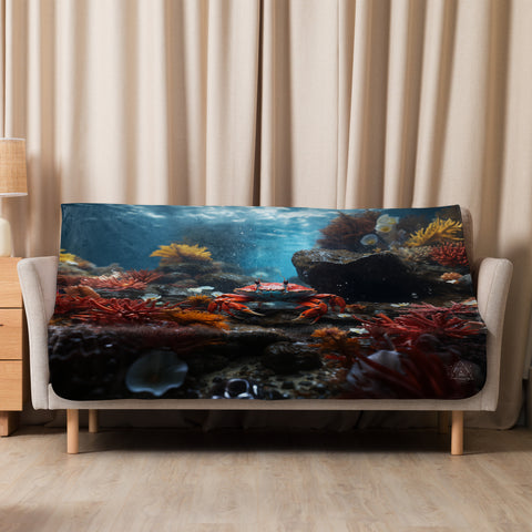 Crab Spirit Animal Sherpa Blanket