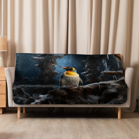 Emperor Penguin Spirit Animal Sherpa Blanket