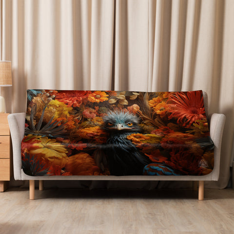 Emu Spirit Animal Sherpa blanket