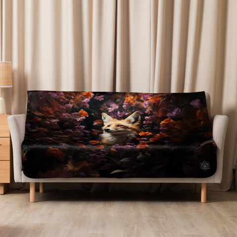 Fox Spirit Animal Sherpa Blanket