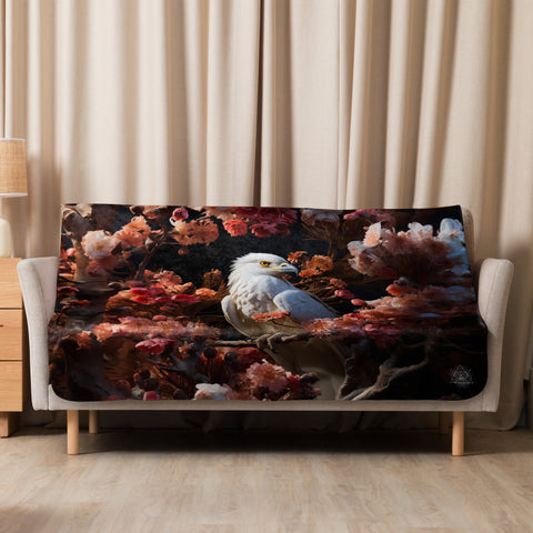 Hawk Spirit Animal Sherpa Blanket