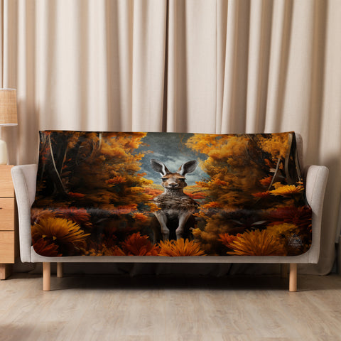 Kangaroo Spirit Animal Sherpa Blanket