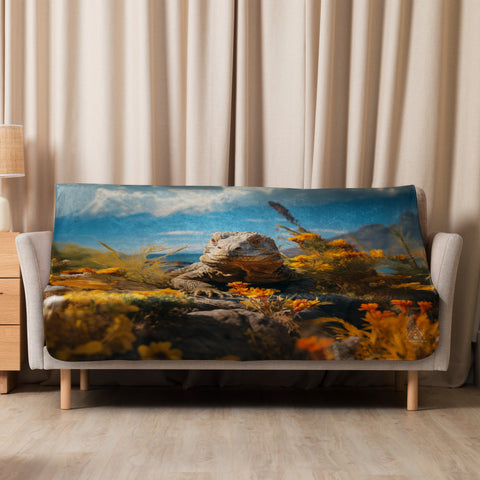 Komodo Dragon Spirit Animal Sherpa Blanket