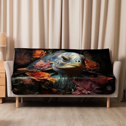 Tortoise Spirit Animal Sherpa Blanket