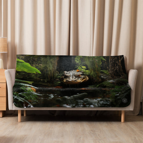 Alligator Spirit Animal Sherpa Blanket