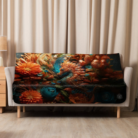Seahorse Spirit Animal Sherpa blanket