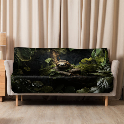 Sloth Spirit Animal Sherpa Blanket