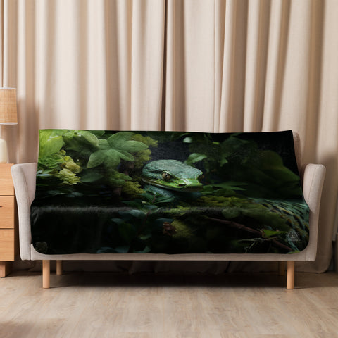 Snake Spirit Animal Sherpa Blanket