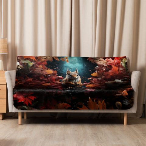Squirrel Spirit Animal Sherpa Blanket