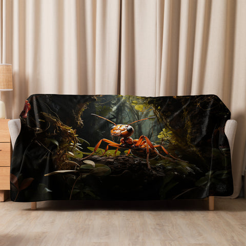 Ant Spirit Animal Sherpa Blanket