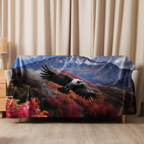 Condor Spirit Animal Sherpa Blanket