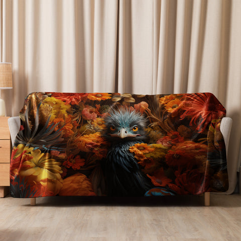 Emu Spirit Animal Sherpa blanket