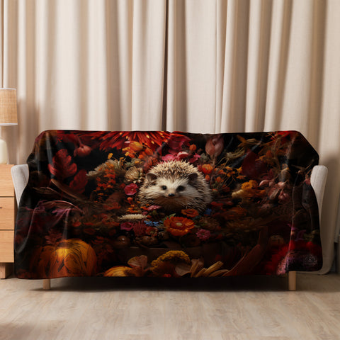 Hedgehog Spirit Animal Sherpa Blanket