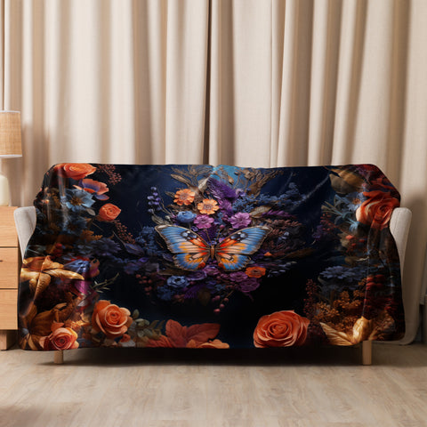 Butterfly Spirit Animal Sherpa Blanket