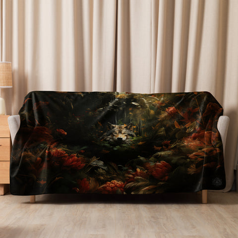 Wolf Spirit Animal Sherpa Blanket