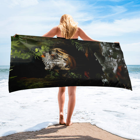 Alligator Spirit Animal Lightweight Beach Towel